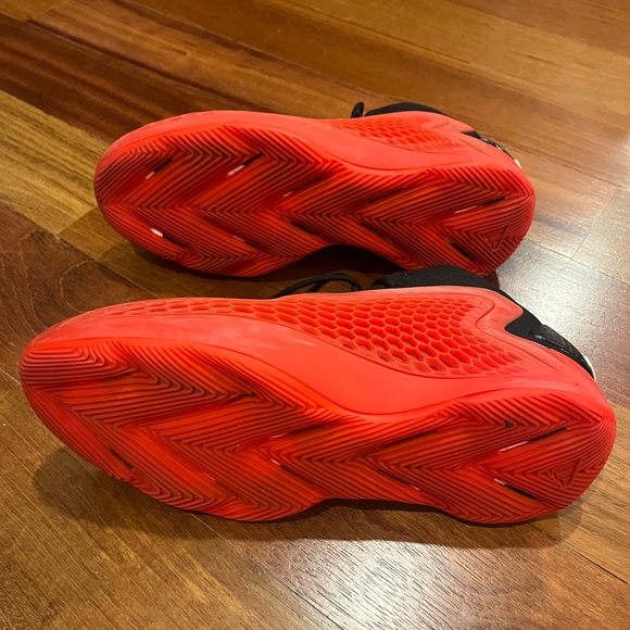 Adidas Anthony Edwards Low 1 Red and Black Sneakers in original box size 9.5M - Picture 2 of 5